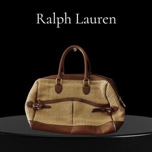 This is a Lauren Ralph Lauren basket weave satchel bag